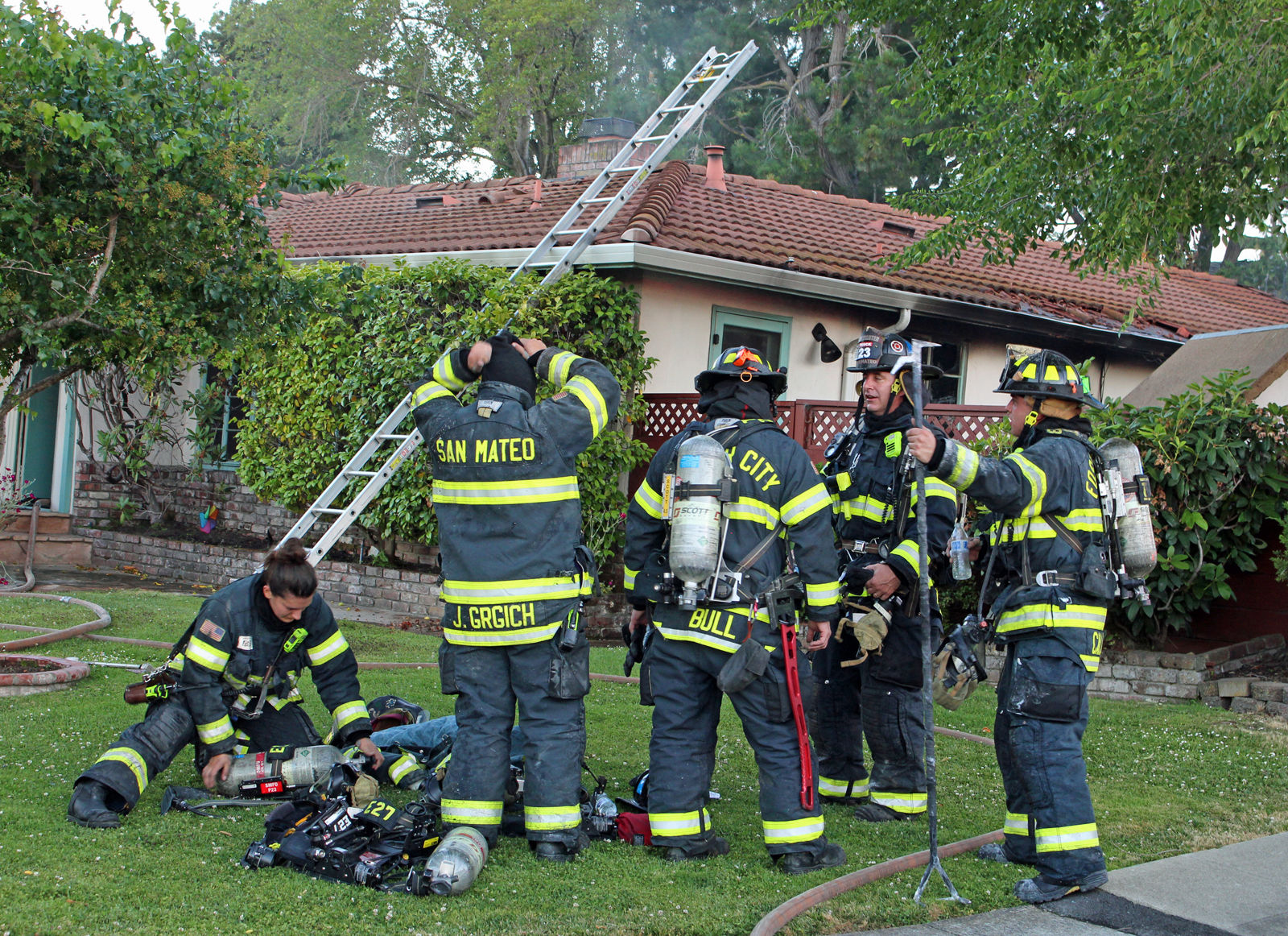 One alarm house fire in San Mateo